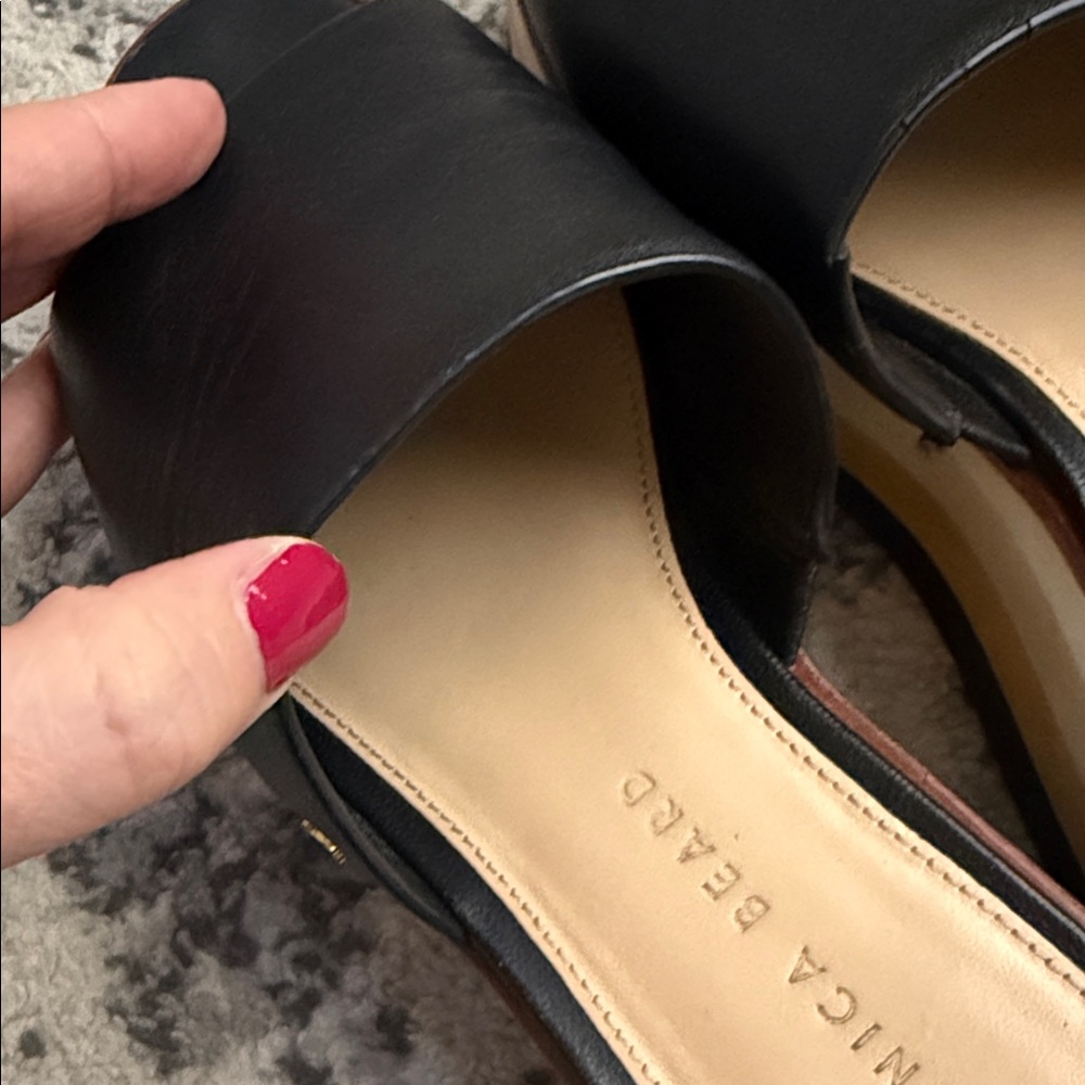 Veronica Beard Black Platform Slide Sandals, size 6.5 - Picture 10 of 15